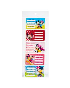 Etiquetas escolares Minnie niña