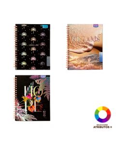 Cuaderno femenino resistente escolar