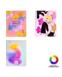 Cuaderno cosido moderno mujer