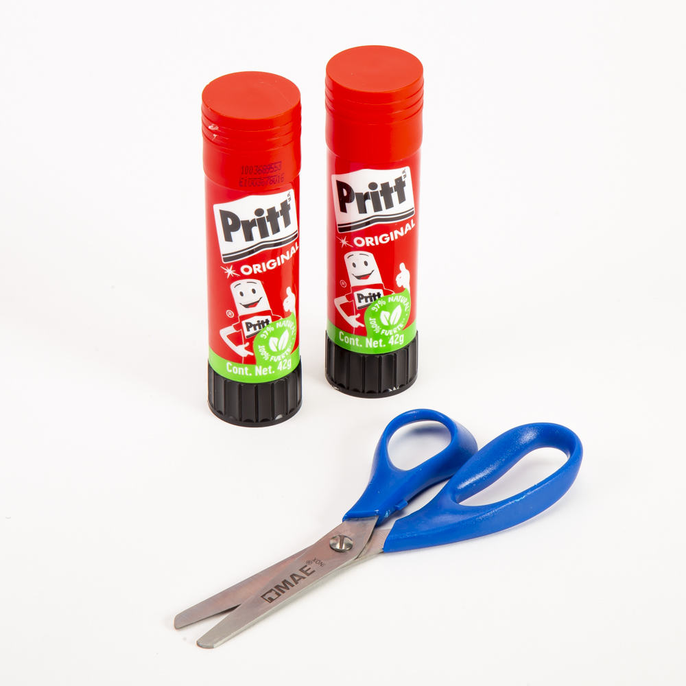 Pack pritt goma barra 42g 2und y tijeras
