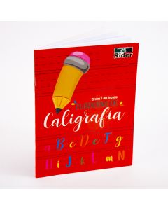 Cuaderno caligrafía 3mm rider rojo 8,5x6,5pulg 40 hojas