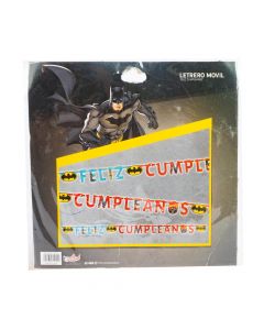 Letrero cartón cumpleanos Batman