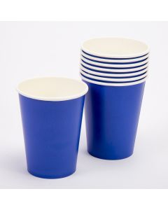 Vaso cartón Carnival liso 9oz 8und azul