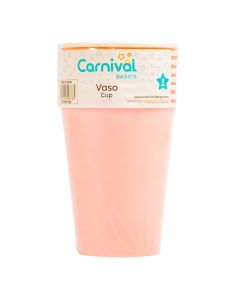 Vaso cartón liso 9oz 8und rosado