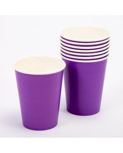 Vaso cartón Carnival liso 9oz morado