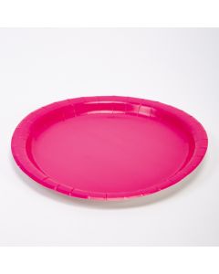 Plato cartón liso #7 8und fucsia