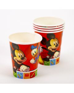 Vaso cartón Mickey M.ouse 9oz 6und