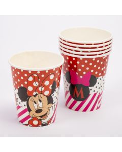 Vaso cartón Carnival estampado Minnie Mouse 9oz 6und