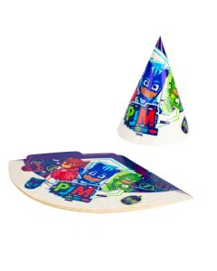 Sombrero cartón carnival estampado pjmasks 6und +3a