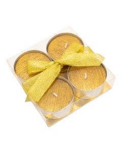 Candelas navideñas doradas