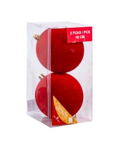 Set de esferas navideñas rojas