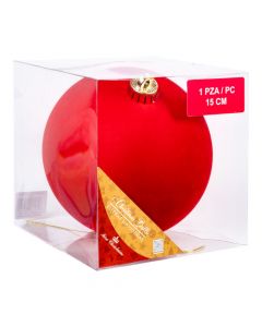 Esfera navideña afelpada roja