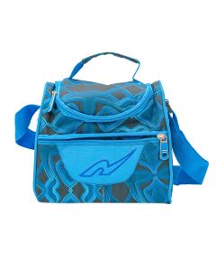 Lonchera tela estampado detalle bordado con accesorios surtido