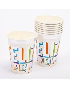 Vaso cartón Carnival feliz cumpleaños 9oz