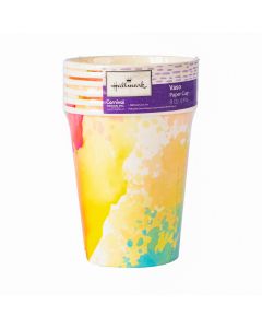 Vaso cartón estampado manchas 9oz 6und