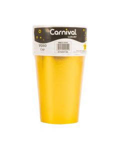 Vaso cartón liso 9oz 8und dorado