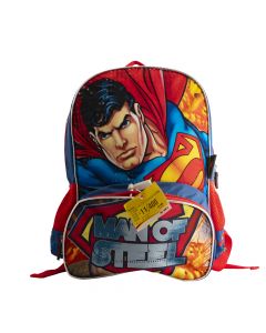 Salveque tela liso estampado super man man of steel 16pulg