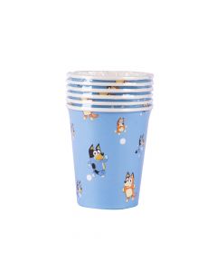 Vaso cartón con estampado bluey 9oz 6und multicolor