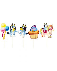 Topper estampado Bluey 6pzas multicolor