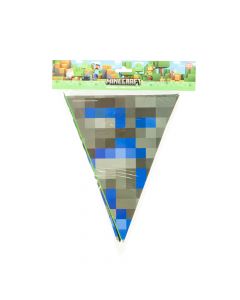 Banderín estampado Minecraft +4a
