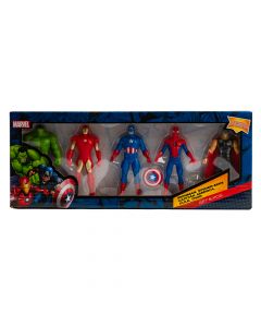 Figura plástica Marvel con accesorios 4pulg 5pzas surtido