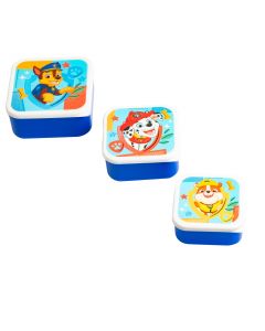 Recipiente plástico estampado Paw Patrol 3pzas 