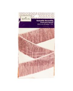 Guirnalda plastica decorativa brillante 182.8cm oro rosa