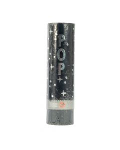 Canon plástico pop negro plateado