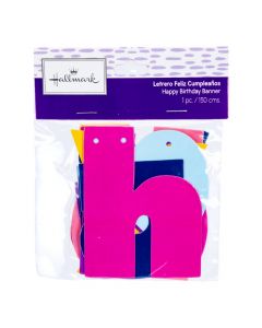 Letrero carton happy birthday 150cm multicolor