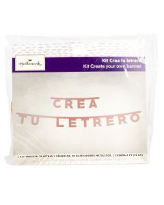Kit cartón crea tu letrero 91cm oro rosa