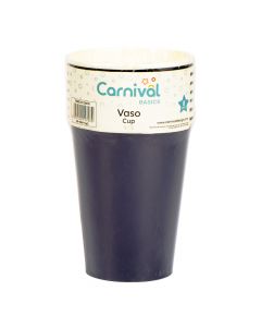 Vaso cartón 9oz 8und azul oscuro