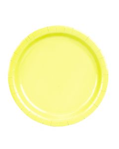 Plato cartón 7pulg verde limón