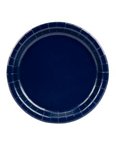 Plato cartón 9pulg azul oscuro