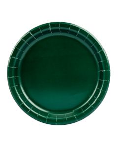 Plato cartón 9pulg verde oscuro