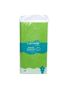 Mantel plástico redondo verde