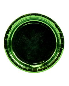 Plato cartón 7pulg verde oscuro brillante