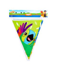 Banderin papel estampado La Granja multicolor