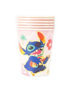 Vaso carton estampado Stitch 9oz 6und
