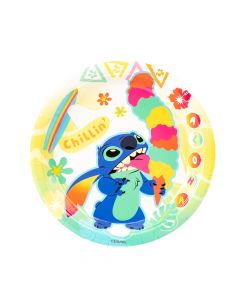 Plato carton estampado Stitch chillin 7pulg 6und multicolor