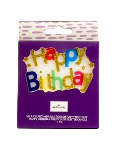 Candela lisa happy birthday escarchada multicolor