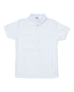 Camiseta escolar tipo polo blanca