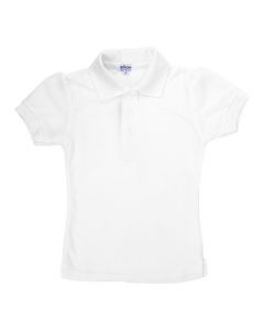Camiseta escolar tipo polo blanca talla 6