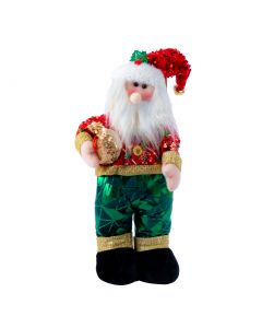 Peluche navideño santa/muñeco nieve 43cm 