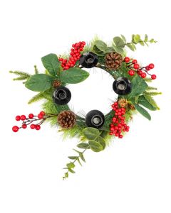 Corona adviento frutos y bellotas