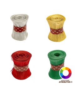 Cinta navideña escarchada