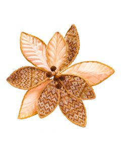 Flor afelpada beige decorativa