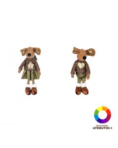 Peluche ratón navideño 44 cm