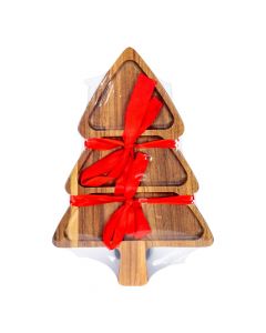 Bandeja madera diseño navideño