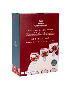 Set de candelabros navideños