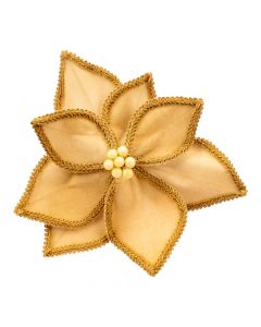 Flor navideña afelpada